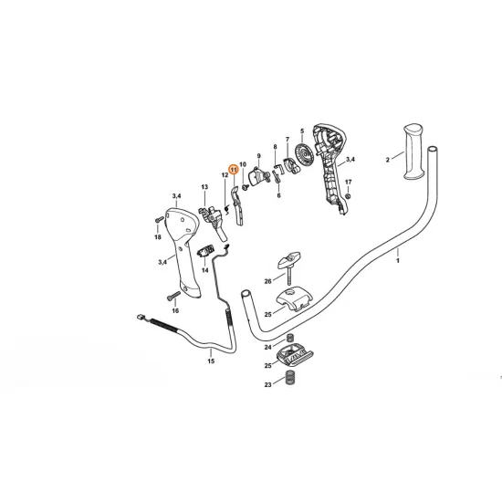STIHL   Blokada dźwigni przełącznika 4863 435 6300